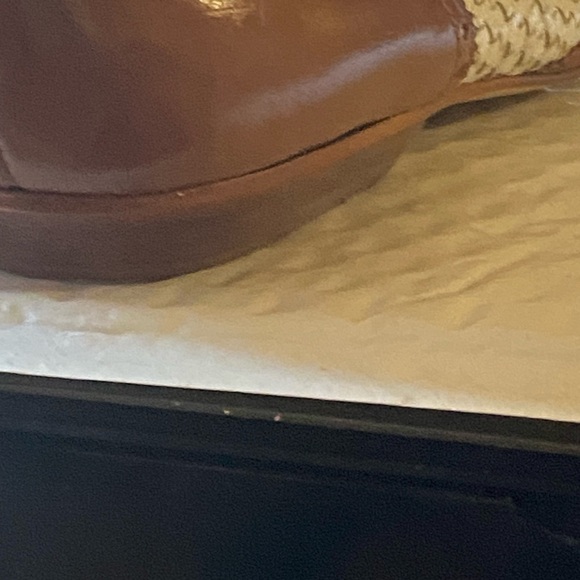 Etienne Aigner Brown and Cream Woven Tassel Loafers - Picture 10 of 12